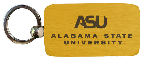 Alabama State University 2.5 x 1-Inch Wooden Keychain Officially Licensed Collegiate Product Single