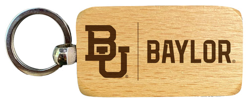 Baylor Bears 2.5 x 1-Inch Engraved Wooden Keychain Officially Licensed Collegiate Product 4-Pack