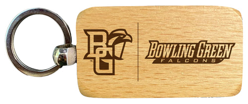 Bowling Green Falcons 2.5 x 1-Inch Engraved Wooden Keychain Officially Licensed Collegiate Product 4-Pack