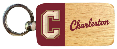 College of Charleston 2.5 x 1-Inch Wooden Keychain Officially Licensed Collegiate Product Single