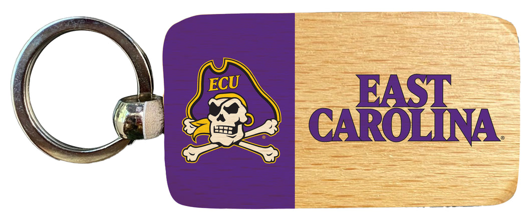 East Carolina Pirates 2.5 x 1-Inch Wooden Keychain Officially Licensed Collegiate Product Single