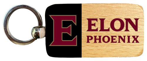 Elon University 2.5 x 1-Inch Wooden Keychain Officially Licensed Collegiate Product 4-Pack