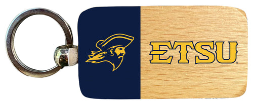 East Tennessee State University 2.5 x 1-Inch Wooden Keychain Officially Licensed Collegiate Product Single