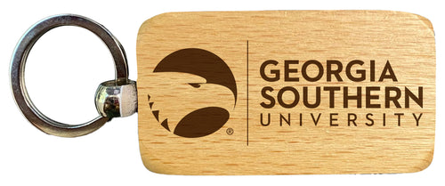 Georgia Southern Eagles 2.5 x 1-Inch Engraved Wooden Keychain Officially Licensed Collegiate Product Single Unit