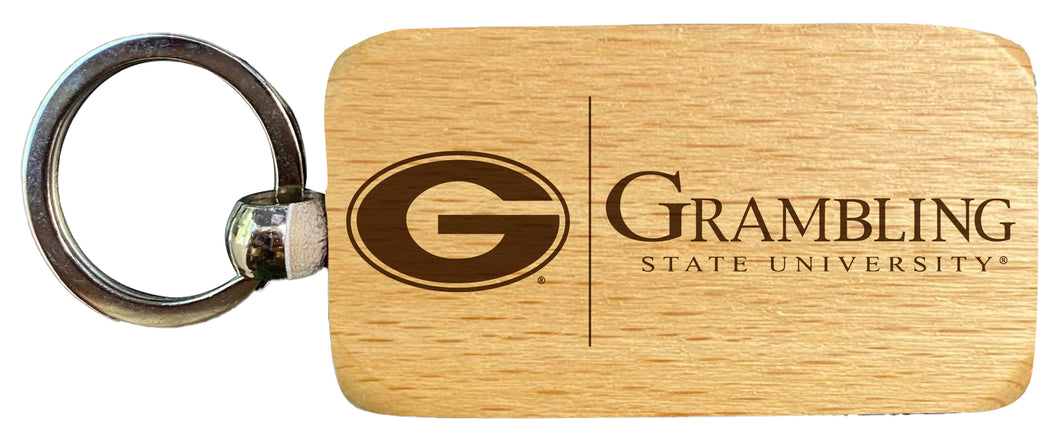 Grambling State Tigers 2.5 x 1-Inch Engraved Wooden Keychain Officially Licensed Collegiate Product Single Unit