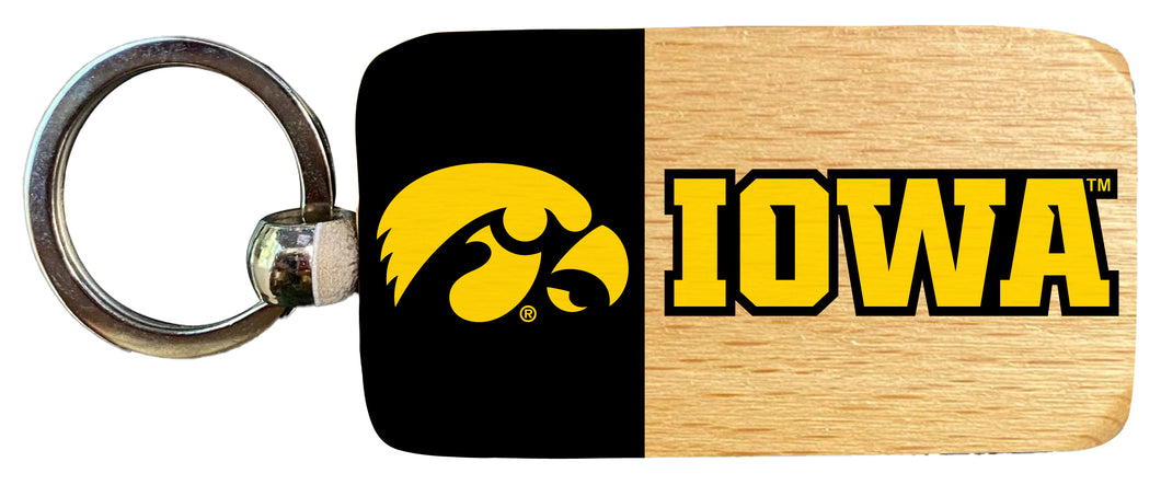 Iowa Hawkeyes 2.5 x 1-Inch Wooden Keychain Officially Licensed Collegiate Product Single