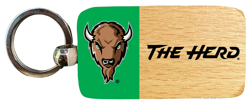 Marshall Thundering Herd 2.5 x 1-Inch Wooden Keychain Officially Licensed Collegiate Product Single