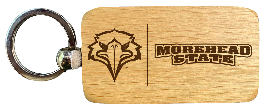 Morehead State University 2.5 x 1-Inch Engraved Wooden Keychain Officially Licensed Collegiate Product 4-Pack