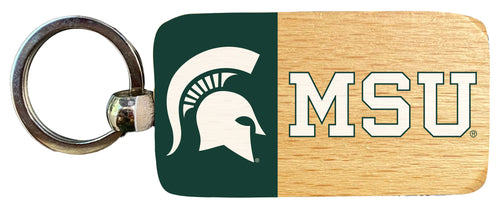 Michigan State Spartans 2.5 x 1-Inch Wooden Keychain Officially Licensed Collegiate Product Single