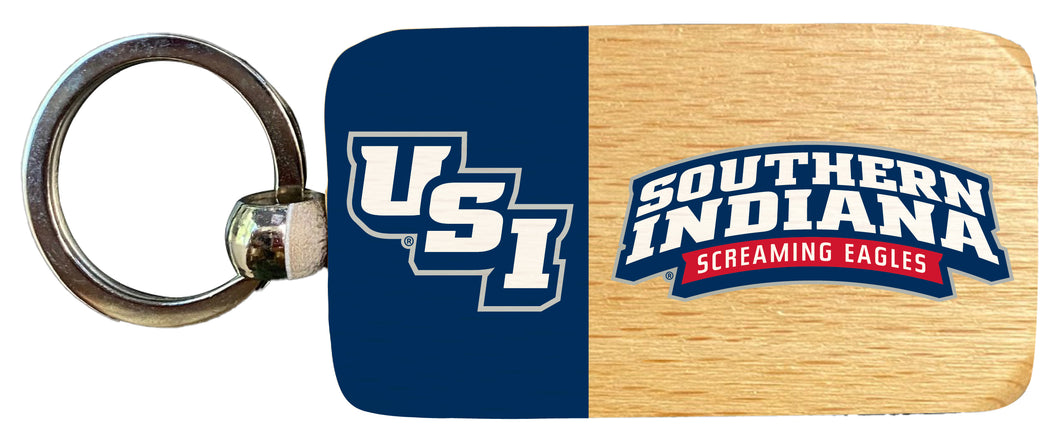 University of Southern Indiana 2.5 x 1-Inch Wooden Keychain Officially Licensed Collegiate Product Single