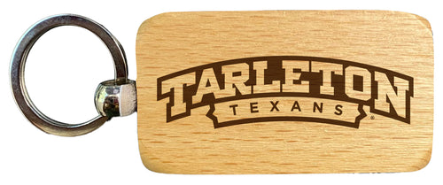 Tarleton State University 2.5 x 1-Inch Engraved Wooden Keychain Officially Licensed Collegiate Product Single Unit