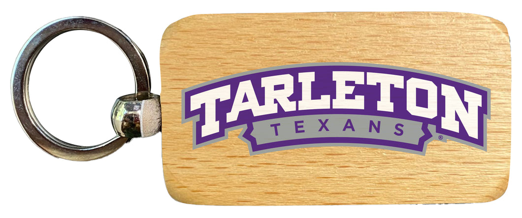 Tarleton State University 2.5 x 1-Inch Wooden Keychain Officially Licensed Collegiate Product Single