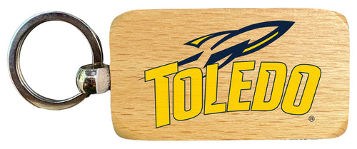 Toledo Rockets 2.5 x 1-Inch Wooden Keychain Officially Licensed Collegiate Product Single