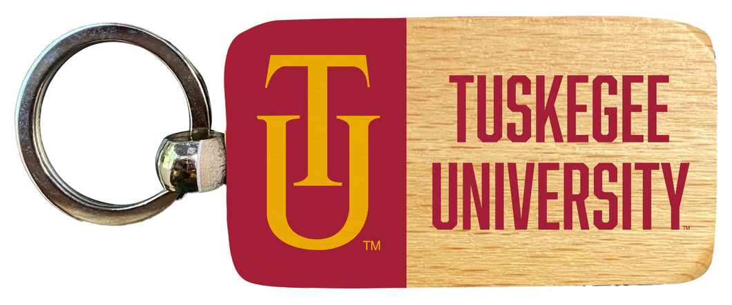 Tuskegee University 2.5 x 1-Inch Wooden Keychain Officially Licensed Collegiate Product 4-Pack