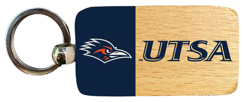 UTSA Road Runners 2.5 x 1-Inch Wooden Keychain Officially Licensed Collegiate Product Single