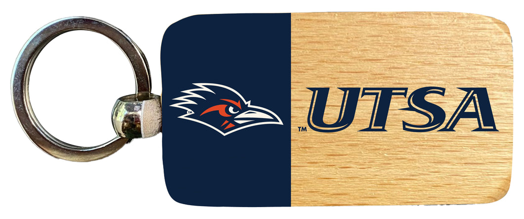 UTSA Road Runners 2.5 x 1-Inch Wooden Keychain Officially Licensed Collegiate Product Single