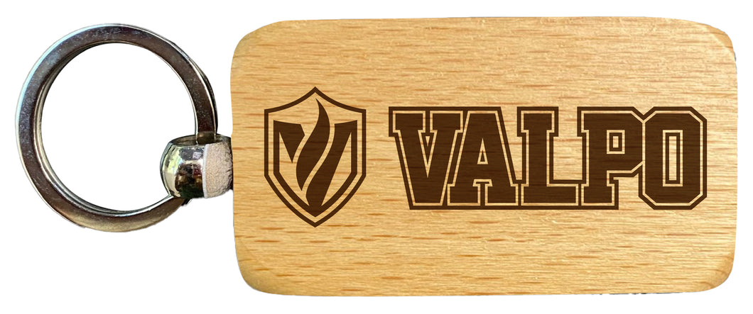 Valparaiso University 2.5 x 1-Inch Engraved Wooden Keychain Officially Licensed Collegiate Product 2-Pack