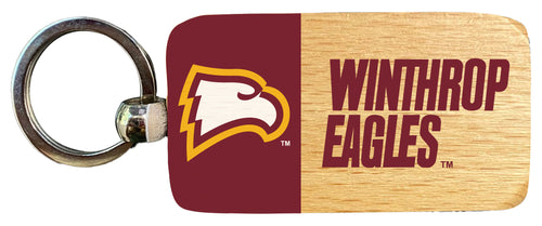 Winthrop University 2.5 x 1-Inch Wooden Keychain Officially Licensed Collegiate Product 4-Pack