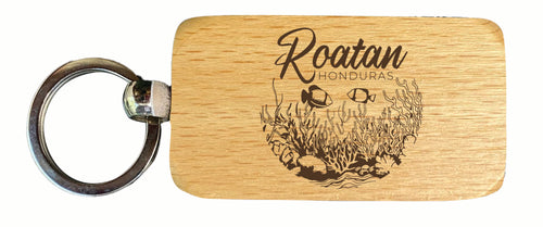 Roatan Honduras Souvenir 2.5x1-Inch Souvenir Engraved Wooden Keychain Single Unit