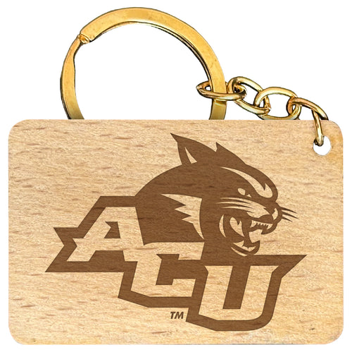 Abilene Christian University Engraved Flat Wood Keychain 1.5