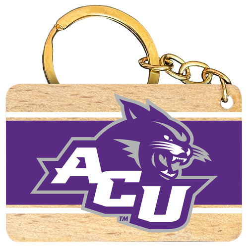 Abilene Christian University Flat Wood Keychain 1.5