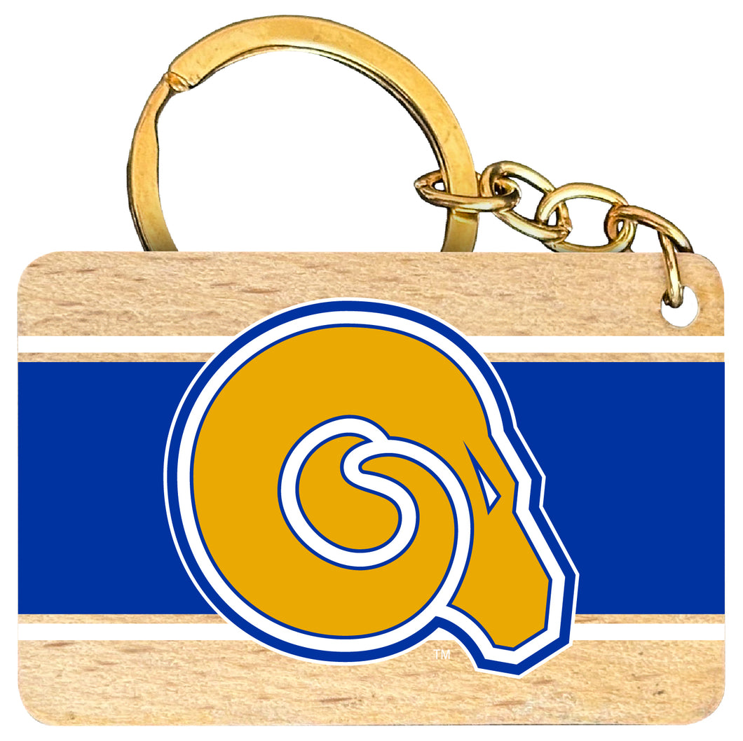 Albany State University Flat Wood Keychain 1.5