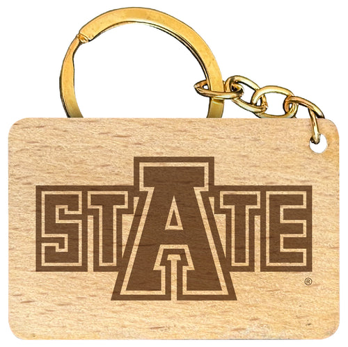 Arkansas State Engraved Flat Wood Keychain 1.5