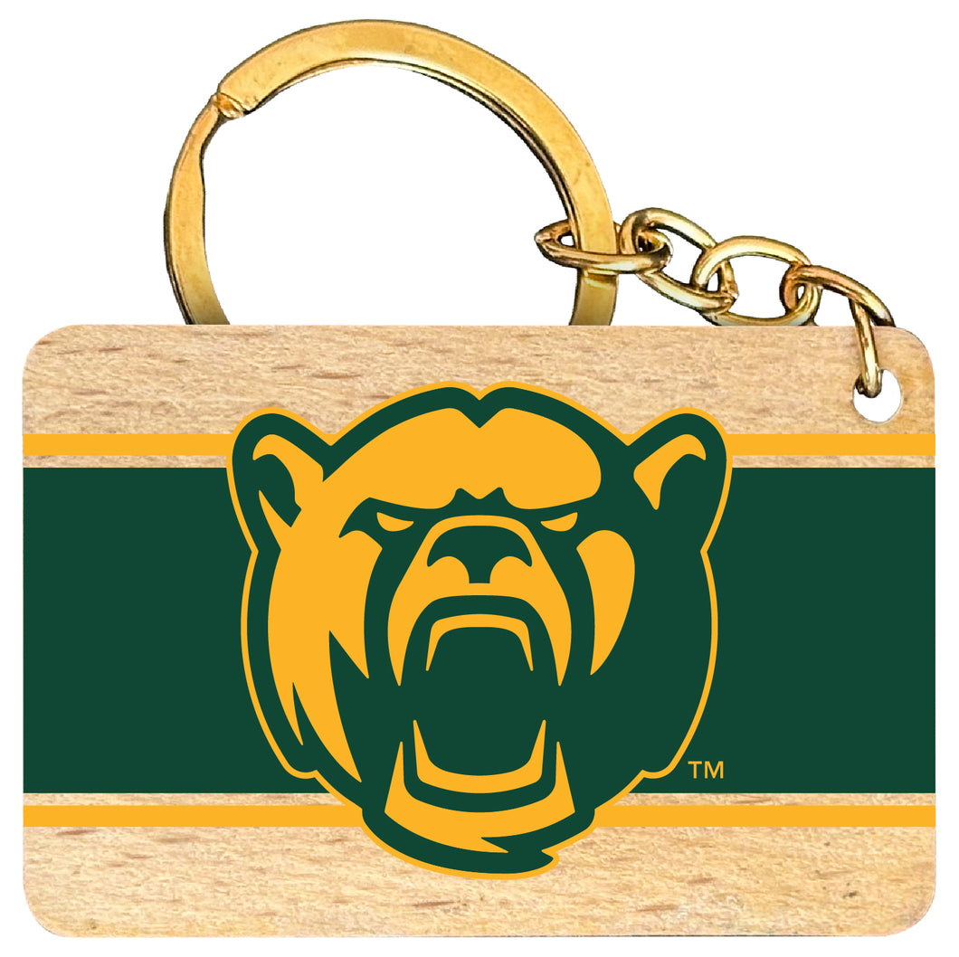 Baylor Bears Flat Wood Keychain 1.5