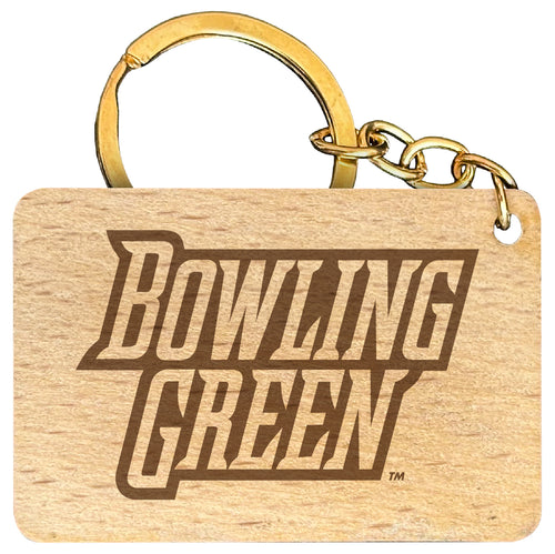 Bowling Green Falcons Engraved Flat Wood Keychain 1.5