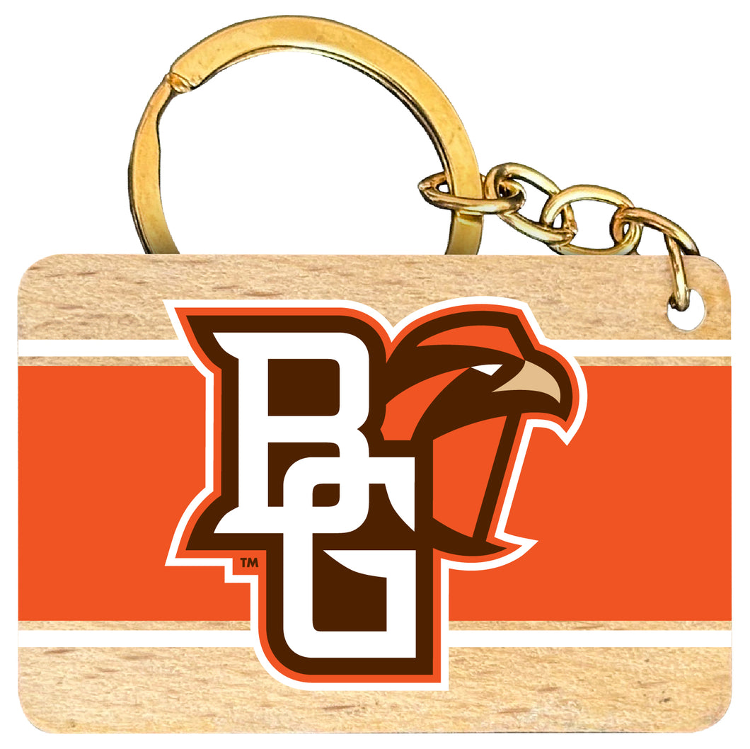 Bowling Green Falcons Flat Wood Keychain 1.5