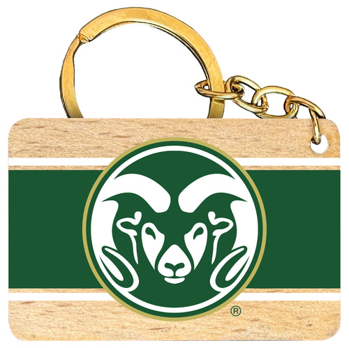 Colorado State Rams Flat Wood Keychain 1.5