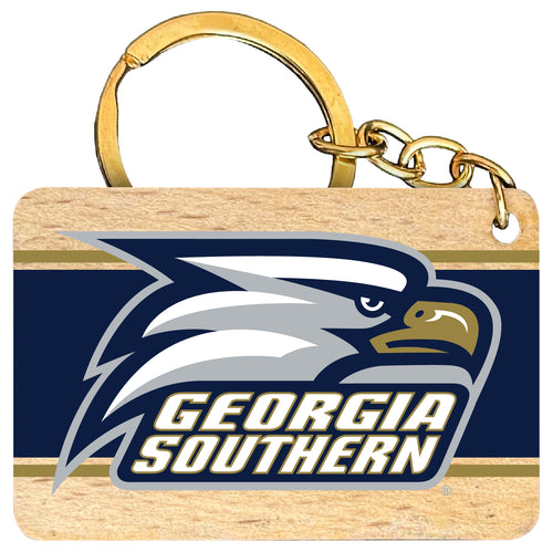 Georgia Southern Eagles Flat Wood Keychain 1.5