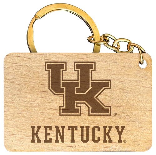 Kentucky Wildcats Engraved Flat Wood Keychain 1.5