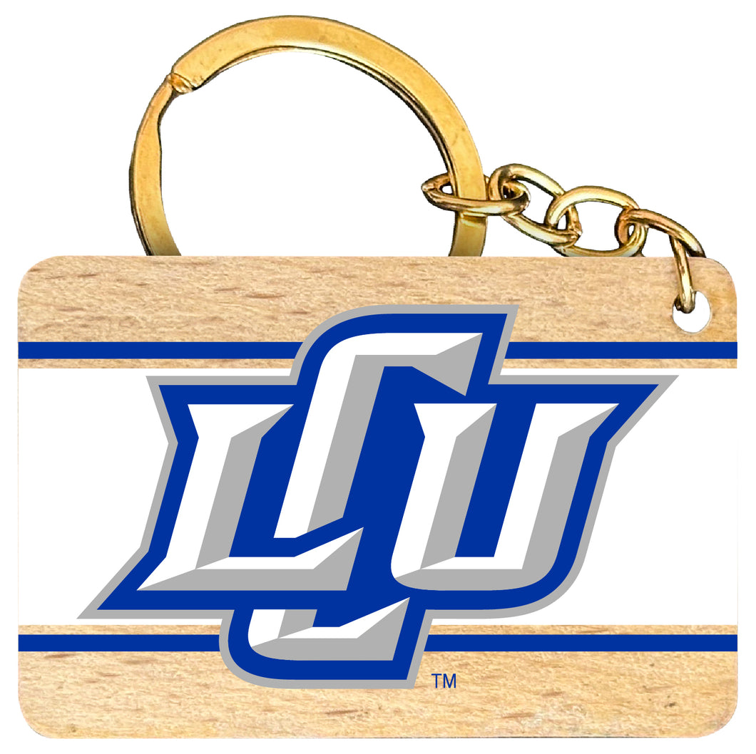 Lubbock Christian University Chaparral Flat Wood Keychain 1.5