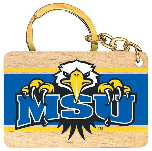 Morehead State University Flat Wood Keychain 1.5