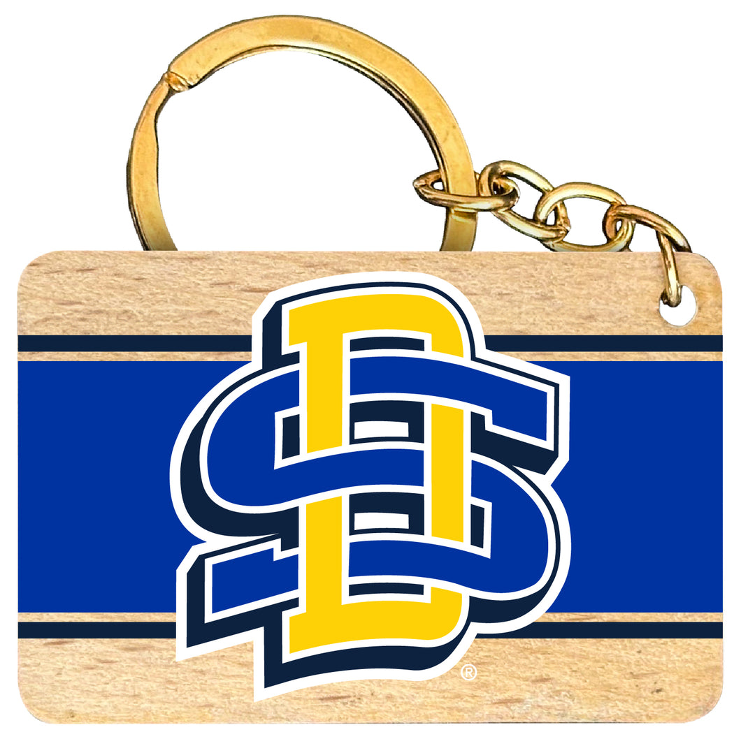 South Dakota State Jackrabbits Flat Wood Keychain 1.5