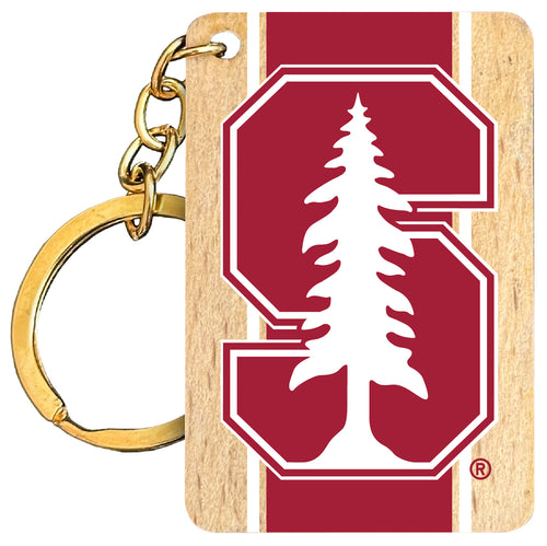 Stanford University Flat Wood Keychain 1.5