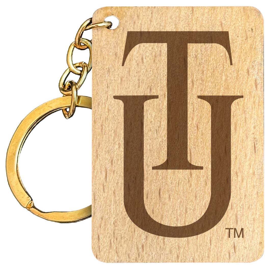 Tuskegee University Engraved Flat Wood Keychain 1.5