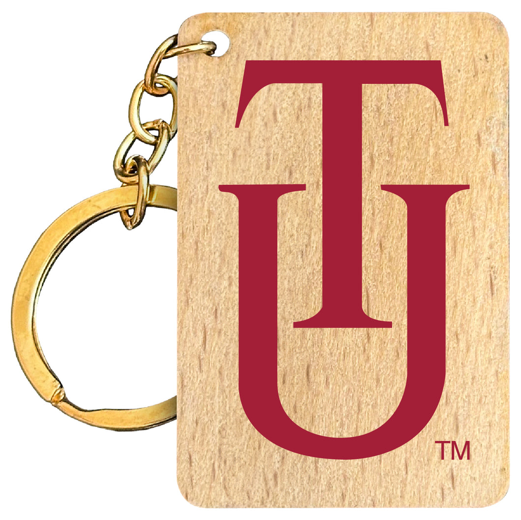 Tuskegee University Flat Wood Keychain 1.5