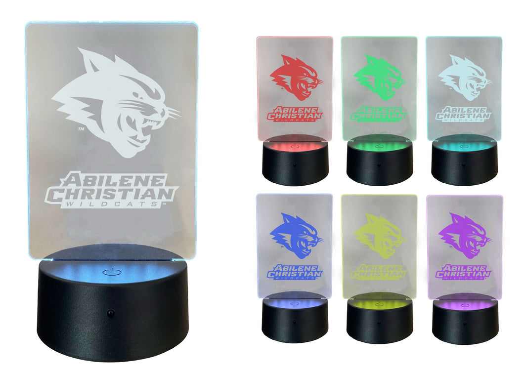 Abilene Christian University Acrylic Color Changing LED Night Light with Remote and USB plug in Officially Licensed Collegiate Product