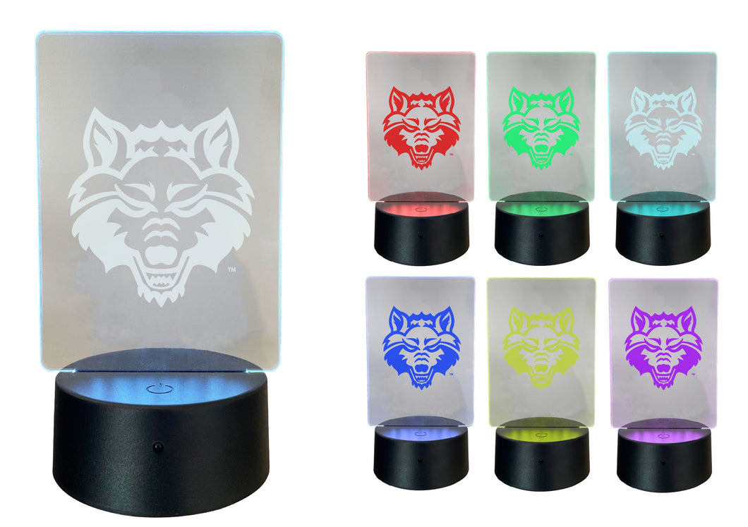 Arkansas State Acrylic Color Changing LED Night Light with Remote and USB plug in Officially Licensed Collegiate Product