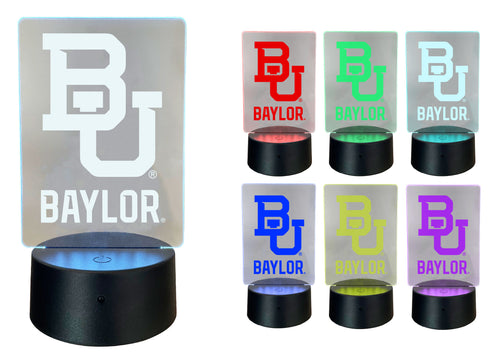 Baylor Bears Acrylic Color Changing LED Night Light with Remote and USB plug in Officially Licensed Collegiate Product Single