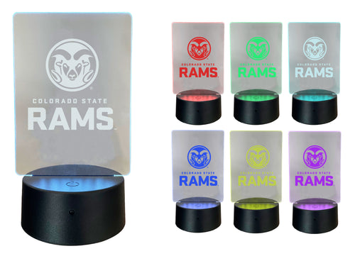 Colorado State Rams Acrylic Color Changing LED Night Light with Remote and USB plug in Officially Licensed Collegiate Product Single