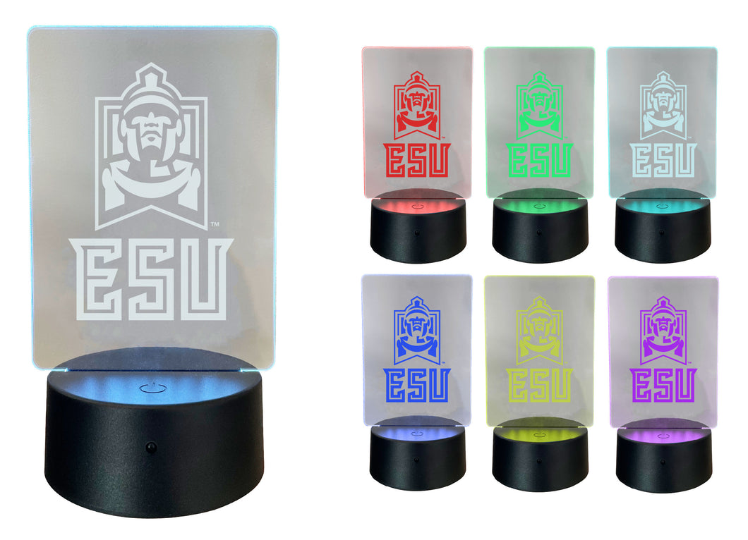 East Stroudsburg University Acrylic Color Changing LED Night Light with Remote and USB plug in Officially Licensed Collegiate Product Single