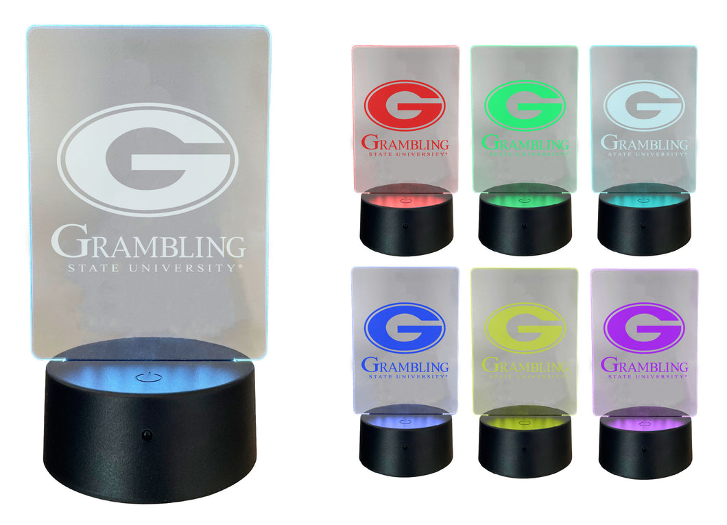 Grambling State Tigers Acrylic Color Changing LED Night Light with Remote and USB plug in Officially Licensed Collegiate Product Single