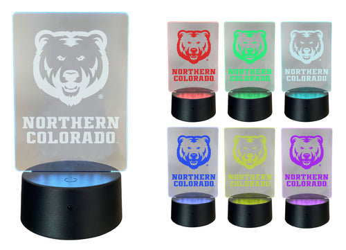 Northern Colorado Bears Acrylic Color Changing LED Night Light with Remote and USB plug in Officially Licensed Collegiate Product Single