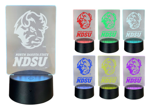 North Dakota State Bison Acrylic Color Changing LED Night Light with Remote and USB plug in Officially Licensed Collegiate Product 4-Pack