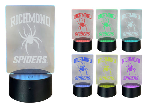 Richmond Spiders Acrylic Color Changing LED Night Light with Remote and USB plug in Officially Licensed Collegiate Product Single