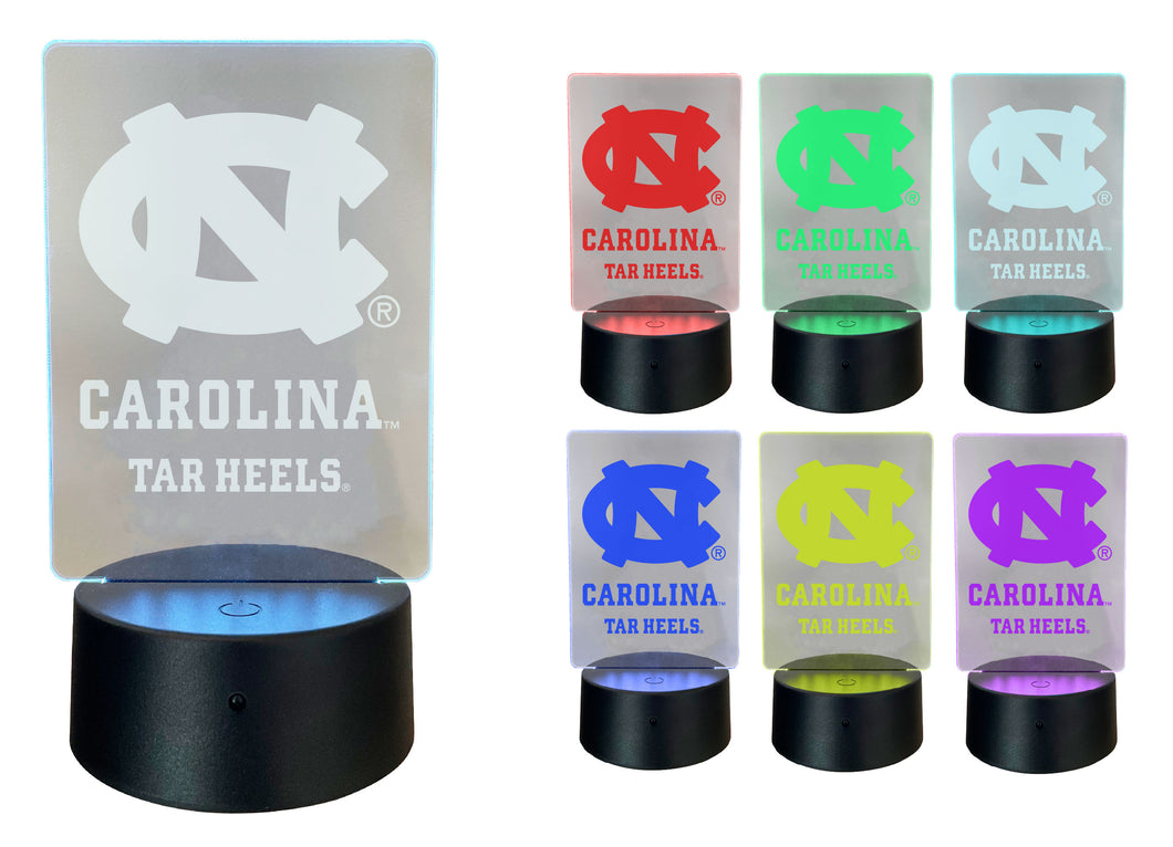 UNC Tar Heels Acrylic Color Changing LED Night Light with Remote and USB plug in Officially Licensed Collegiate Product 4-Pack