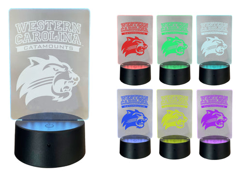 Western Carolina University Acrylic Color Changing LED Night Light with Remote and USB plug in Officially Licensed Collegiate Product 4-Pack